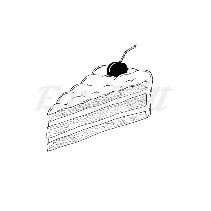 Cheesecake Temporary Tattoo